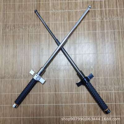 护手甩棍自卫三节伸缩棍防身车载合金钢甩辊甩棒防卫装备用品甩鞭